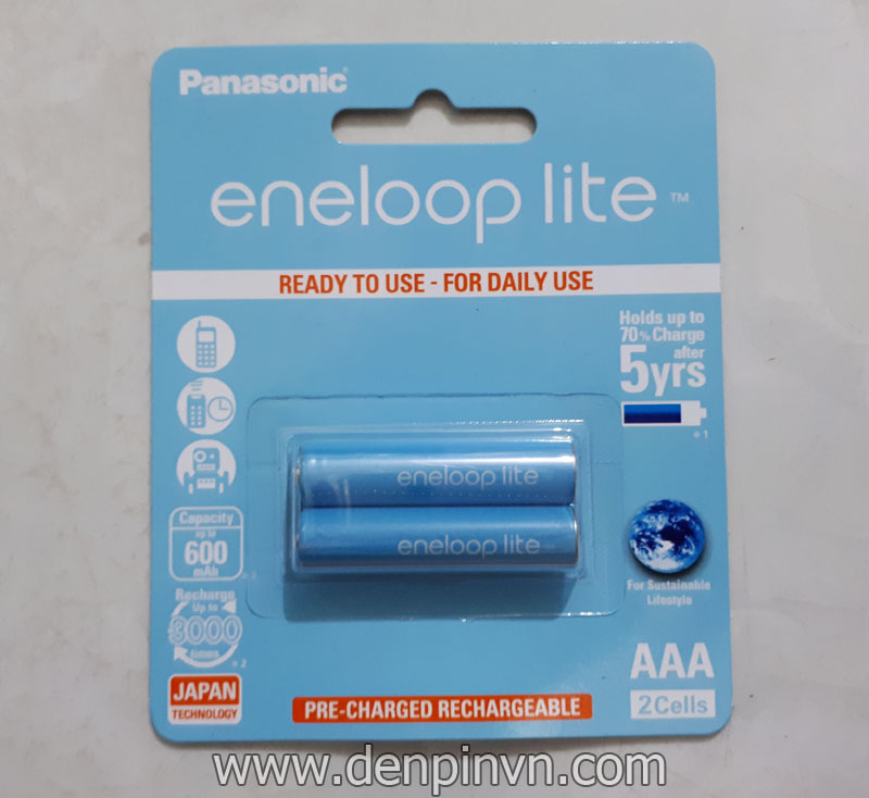Pin sạc AAA Panasonic Eneloop lite 600mAh (Japan)