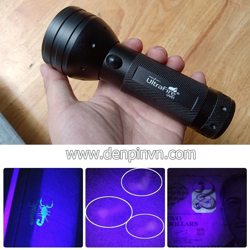 Đèn pin Ultrafire UV51 ánh sáng tím UV Đèn pin Ultrafire UV51 ánh sáng tím UV